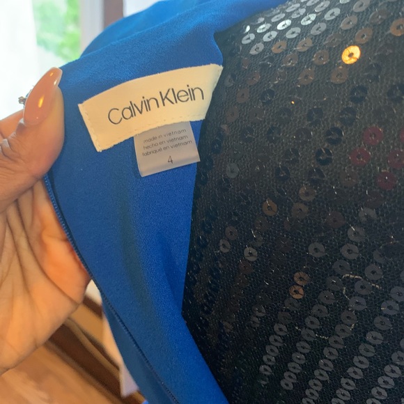 Calvin Klein ZIP-FRONT FIT & FLARE DRESS - Picture 6 of 8